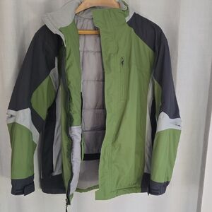 L.L. Bean Green and Gray Kids Performance Jacket